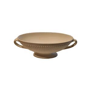 Wedgwood Etruria Barlaston Mantle Vase White Scallop Oval Two Handles 12 Inches